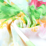 Chiffon Printed Spring Flowers