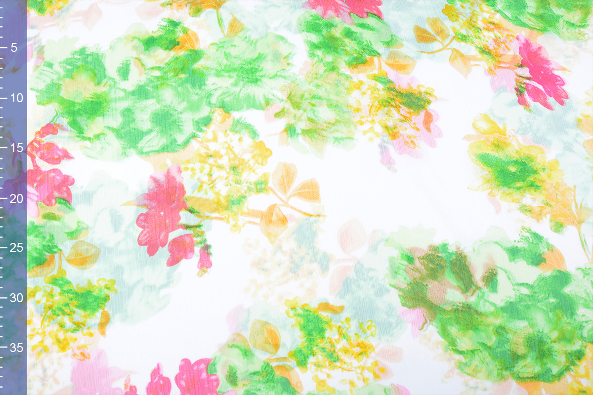 Chiffon Printed Spring Flowers
