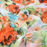 Chiffon Bedruckt Tropische Blumen