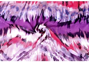 Chiffon Printed Tie & Dye Purple