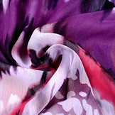 Chiffon Printed Tie & Dye Purple