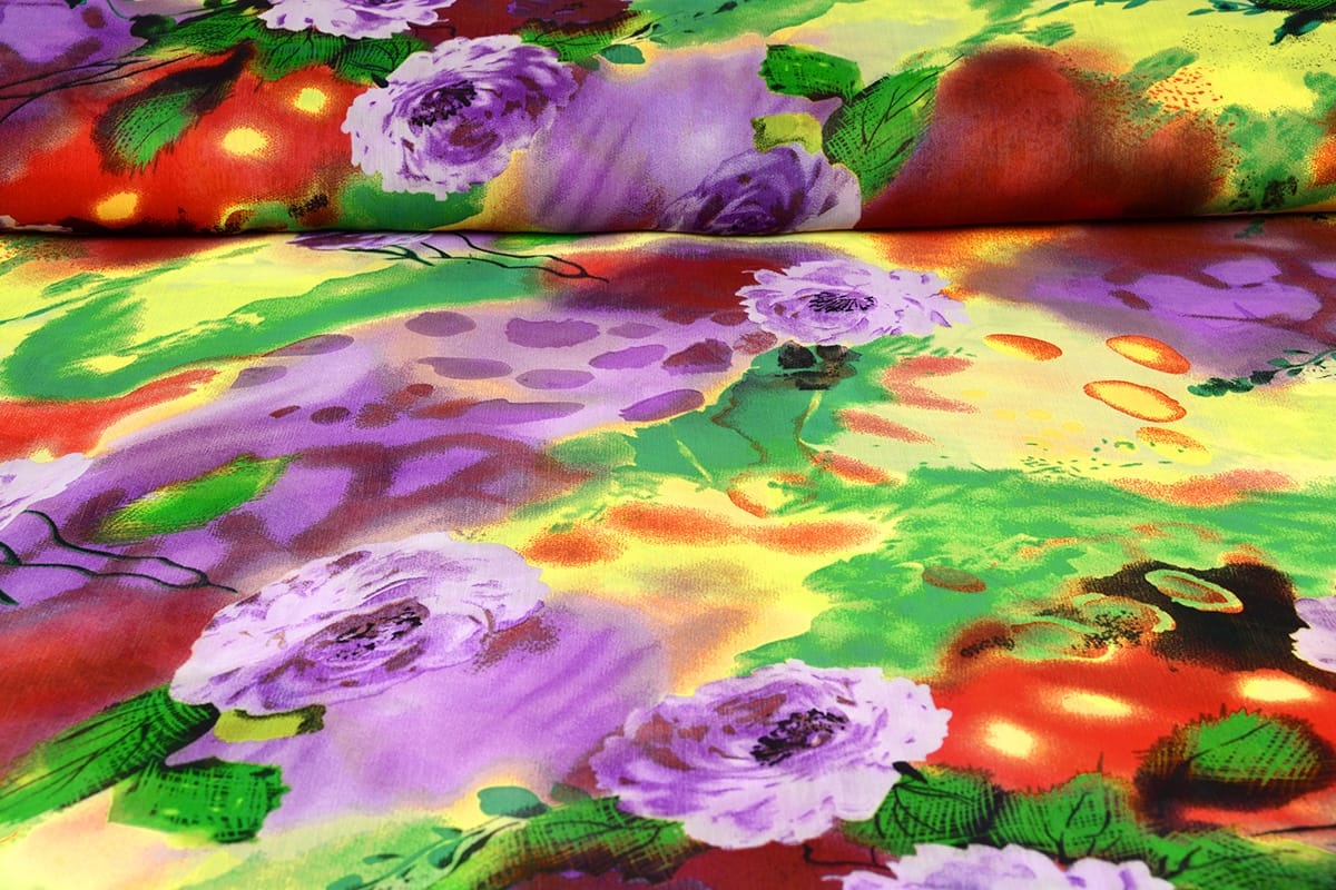 Chiffon Bedrukt Bloemen Marley