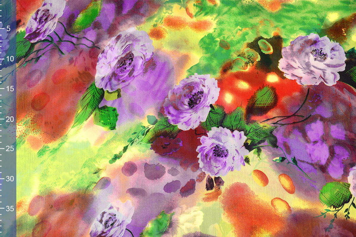 Chiffon Bedrukt Bloemen Marley
