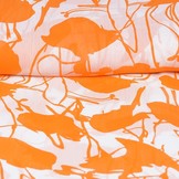 Chiffon bedruckt Flamingo Orange