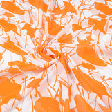Chiffon Printed Flamingo Orange