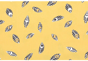 100% Baumwolle Federn Botanica Gelb