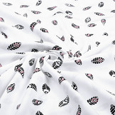 100% Cotton Feathers Botanica White Old Pink