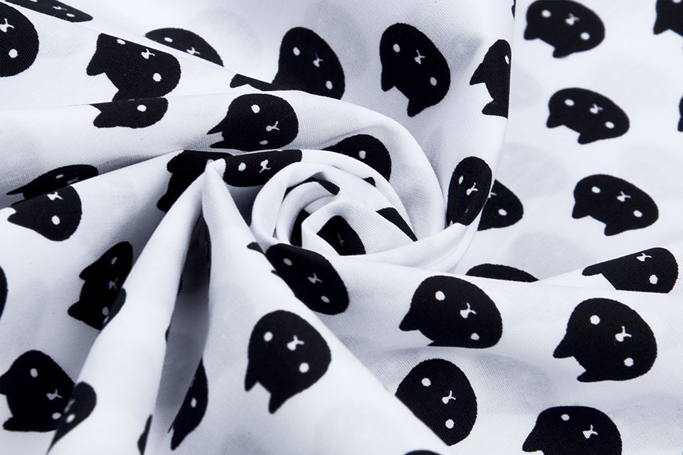 100% Cotton Bears White