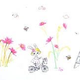 Double edge Cotton spring cycling bunny