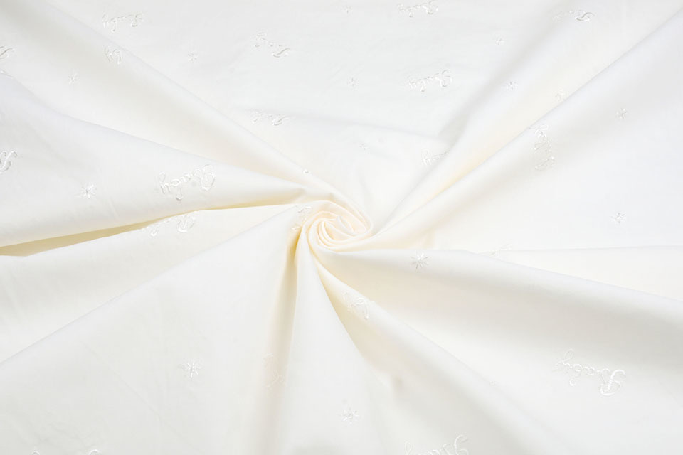 100% Cotton Broderie Lola Baby Cream