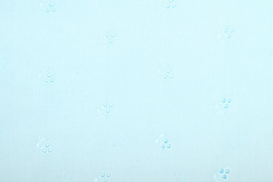 100% Katoen Broderie Imbali Baby Blauw