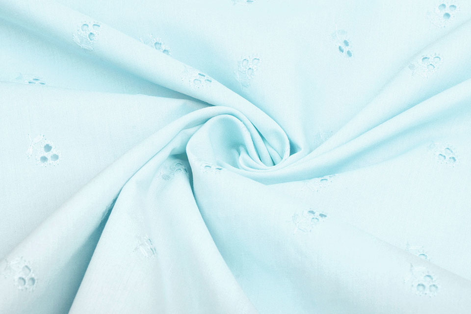 100% Cotton Broderie Imbali Baby Blue