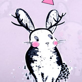 Polyester Polyester Raincoat Rabbit Lilac