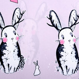 Polyester Polyester Raincoat Rabbit Lilac