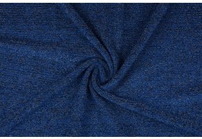 Gebreide Stof met glitter Illia Blauw