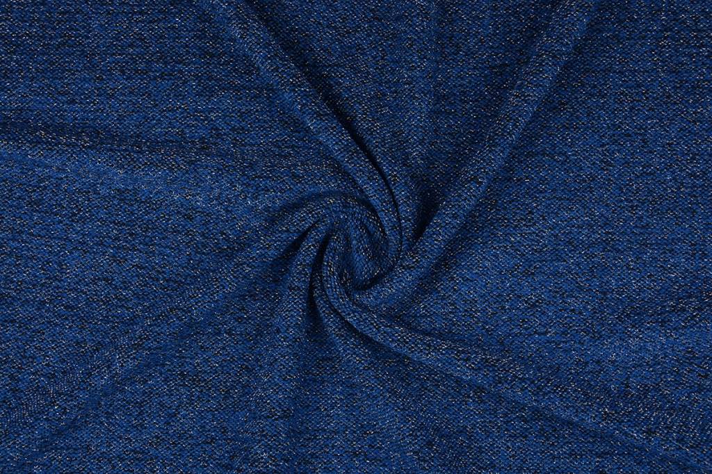 Bourgondië Discrepantie Bijwonen Gebreide Stof met glitter Illia Blauw - YES Fabrics