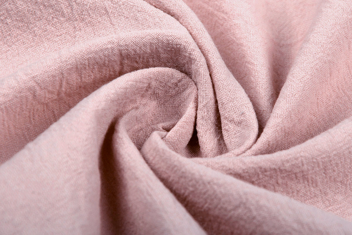 100% Washed Cotton Powder Pink