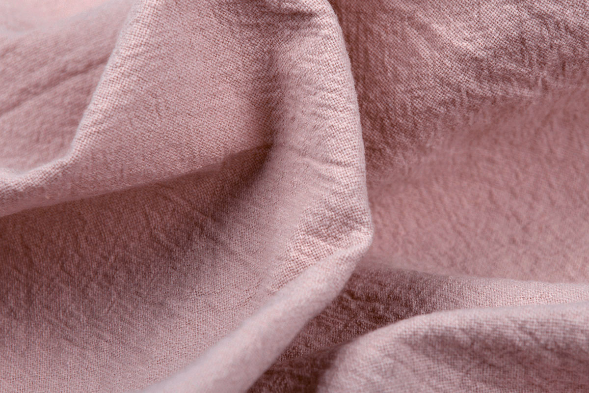 100% Washed Cotton Powder Pink