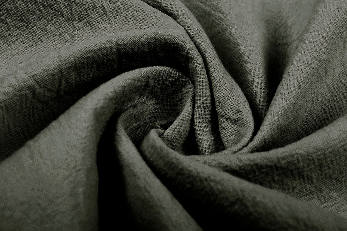 100% Washed Cotton Dark Army Green