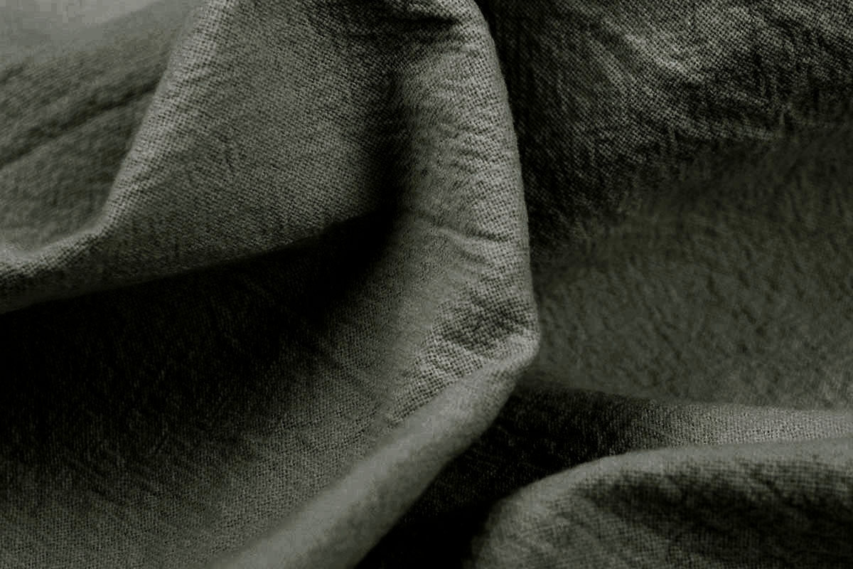 100% Washed Cotton Dark Army Green