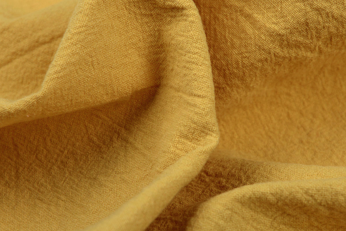 100% Washed Cotton Ocher