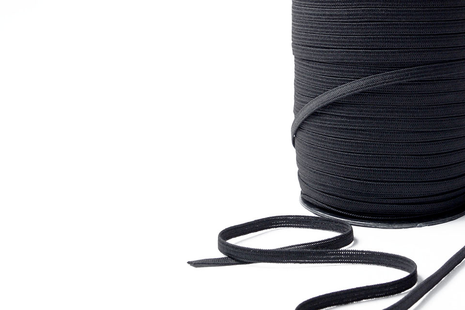 knijpen Kwelling Verbonden Band elastiek Zwart 6 mm - YES Fabrics