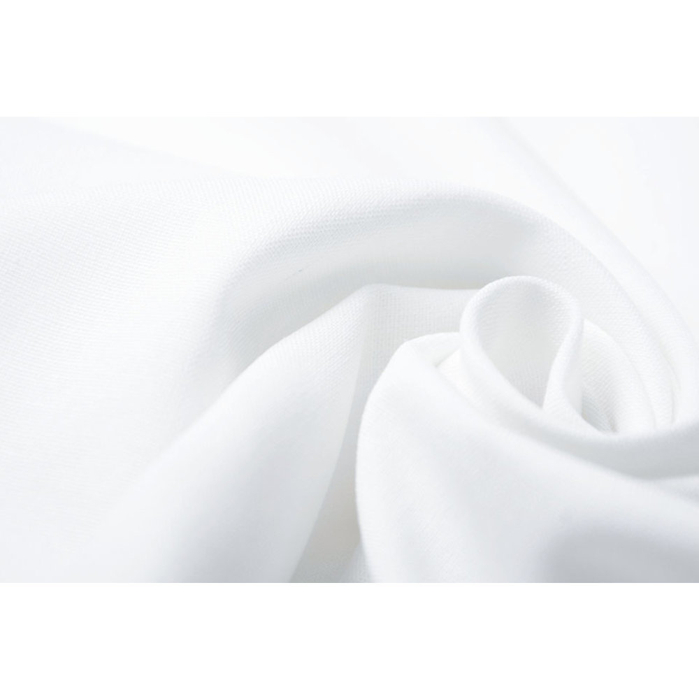100% Plain Cotton Poplin Fabric- WHITE