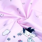 Dubbele rand Katoen jongen en meisje