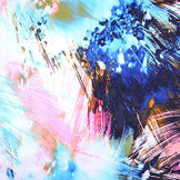 100% Viskose Digital Printed Arti Rosa Aqua