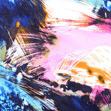 100% Viskose Digital Printed Arti Rosa Aqua