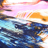 100% Viscose Digitaal Print Arti Roze Aqua