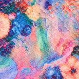 Kapitone Tricot Digitaal Bedrukt Bloemen Multi Rainbow