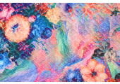 Kapitone Tricot Digitally Printed Flowers Multi Rainbow