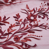 Netz bestickt Blomster