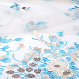 Mesh Geborduurd Lilled Baby Blauw