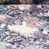 Mesh Geborduurd Flors Marineblauw