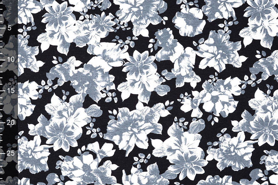 Viscose Jersey Ziedi Black Gray