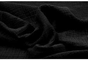 Double Gauze Fabric Black