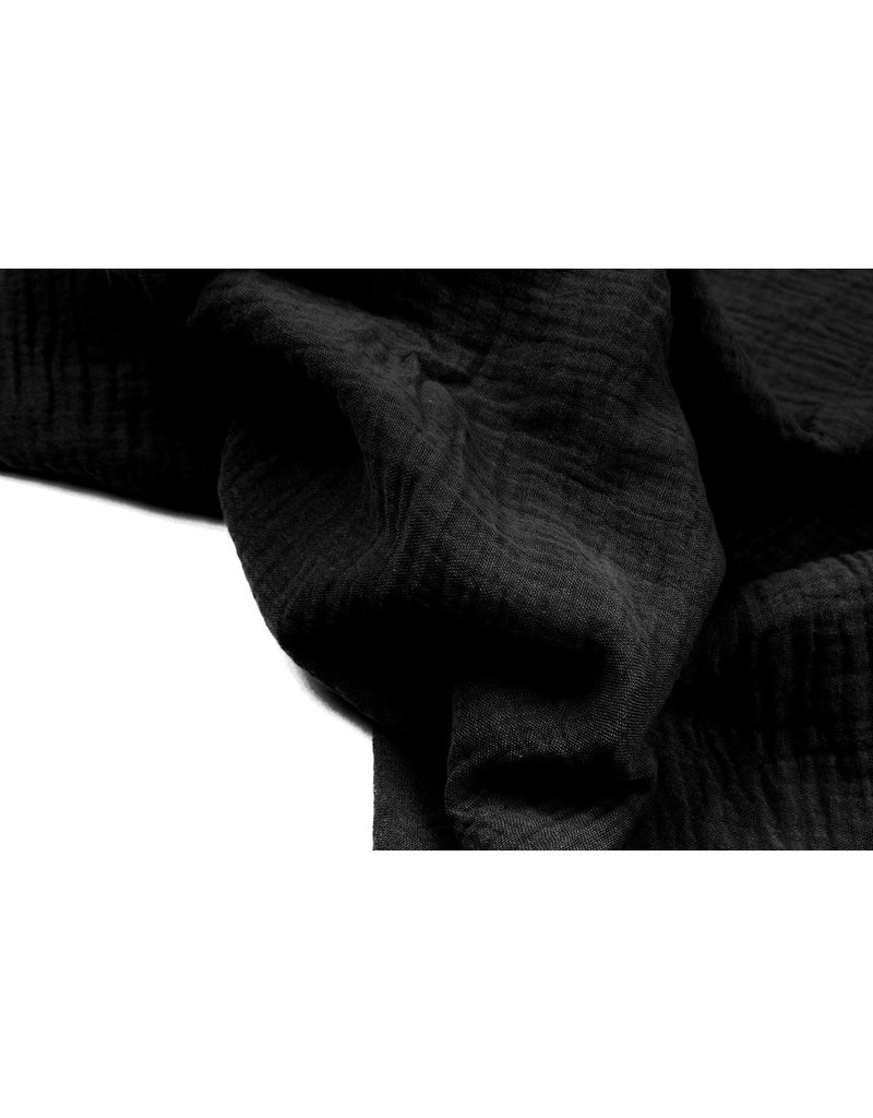 Double Gauze Fabric Black YES Fabrics