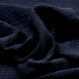 Double Gauze Fabric Navy Blue
