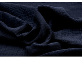 Double Gauze Fabric Navy Blue