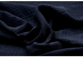 Double Gauze Fabric Navy Blue