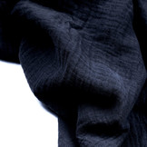 Double Gauze Fabric Navy Blue