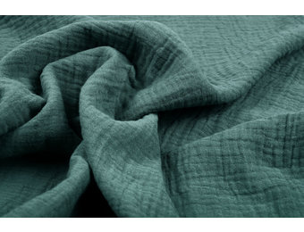 Double Gauze Fabric Dark Old Green