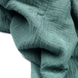 Double Gauze Fabric Dark Old Green
