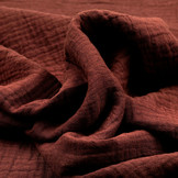 Double Gauze Fabric Rust Brique