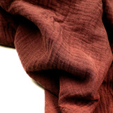 Double Gauze Fabric Rust Brique