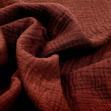 Double Gauze Fabric Rust Brique