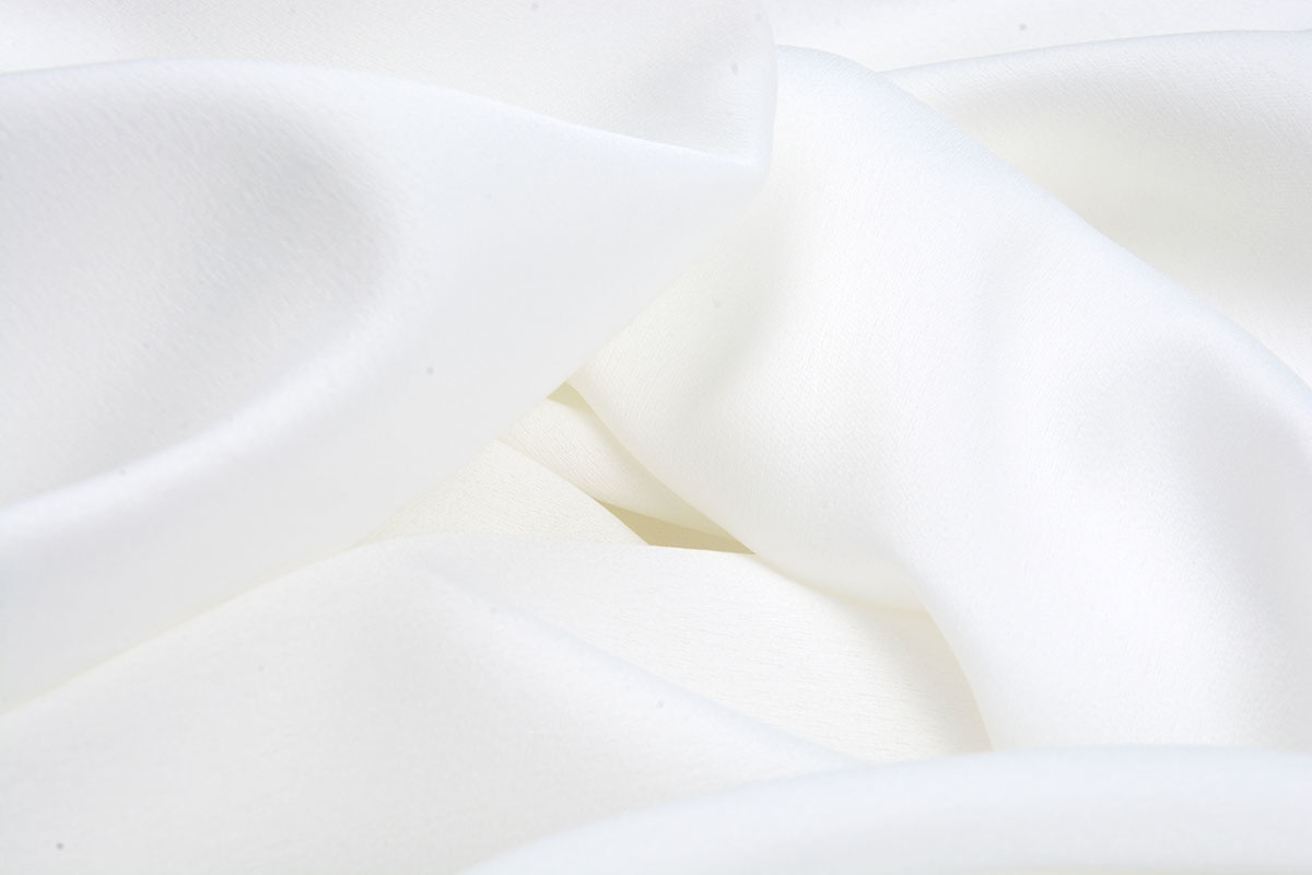 Crêpe Satin Silk White - YES Fabrics