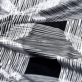 Lycra tricot Simmer Poncanna Zwart Wit